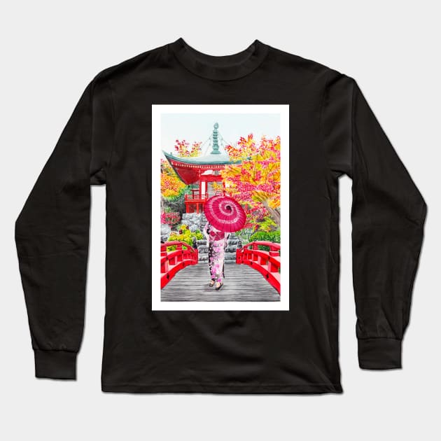 Daigoji Temple, Kyoto Japan Long Sleeve T-Shirt by NorrskenArt